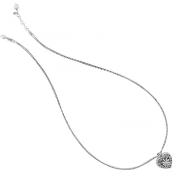 Floral Heart Locket Necklace J44722