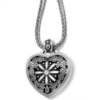 Floral Heart Locket Necklace J44722