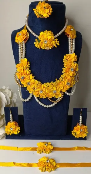 Floral Jewelry For Bride for Haldi