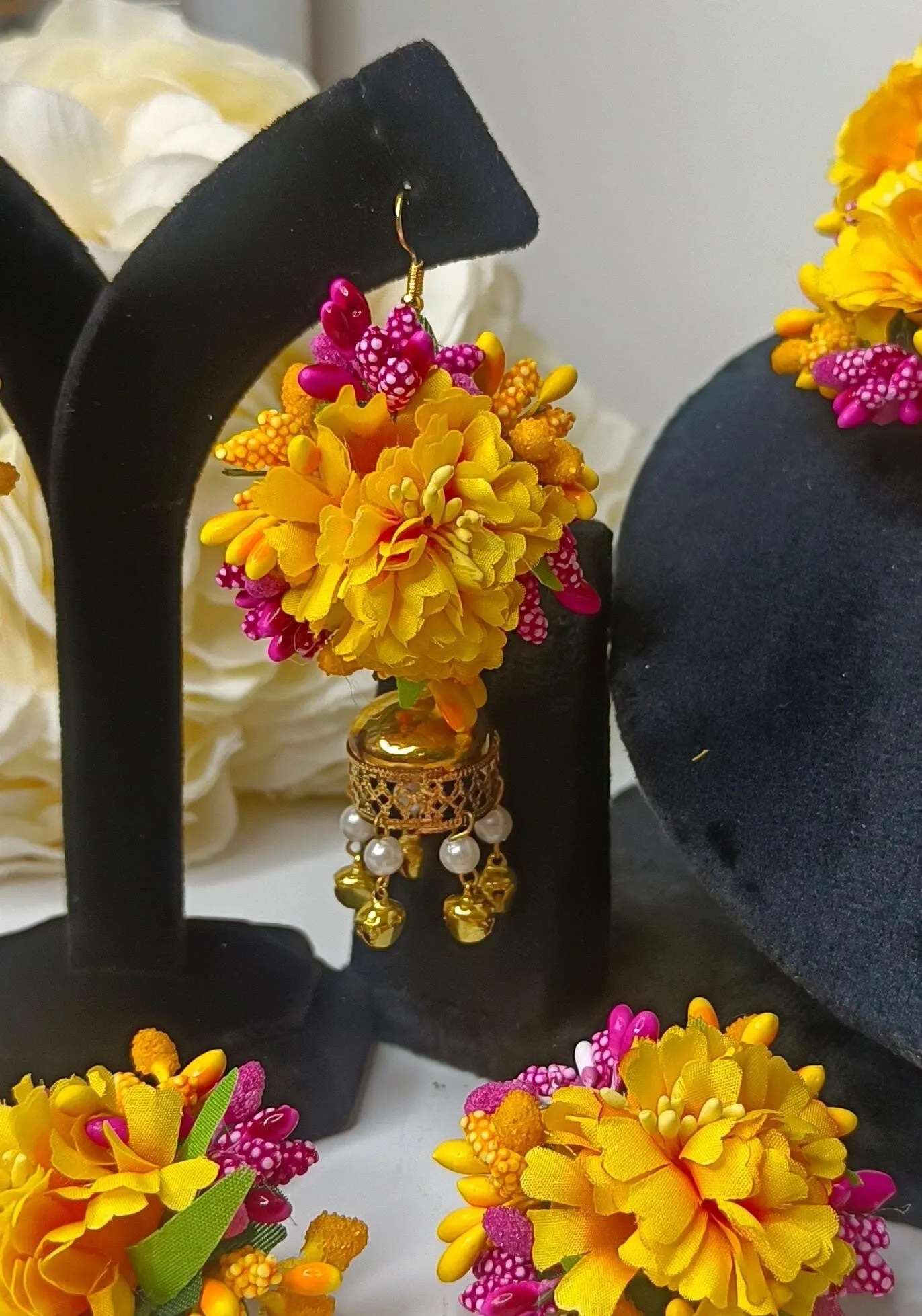 Floral Jewelry For Bride Necklace Set For Haldi