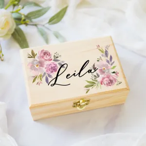 Floral Name Jewelry Box