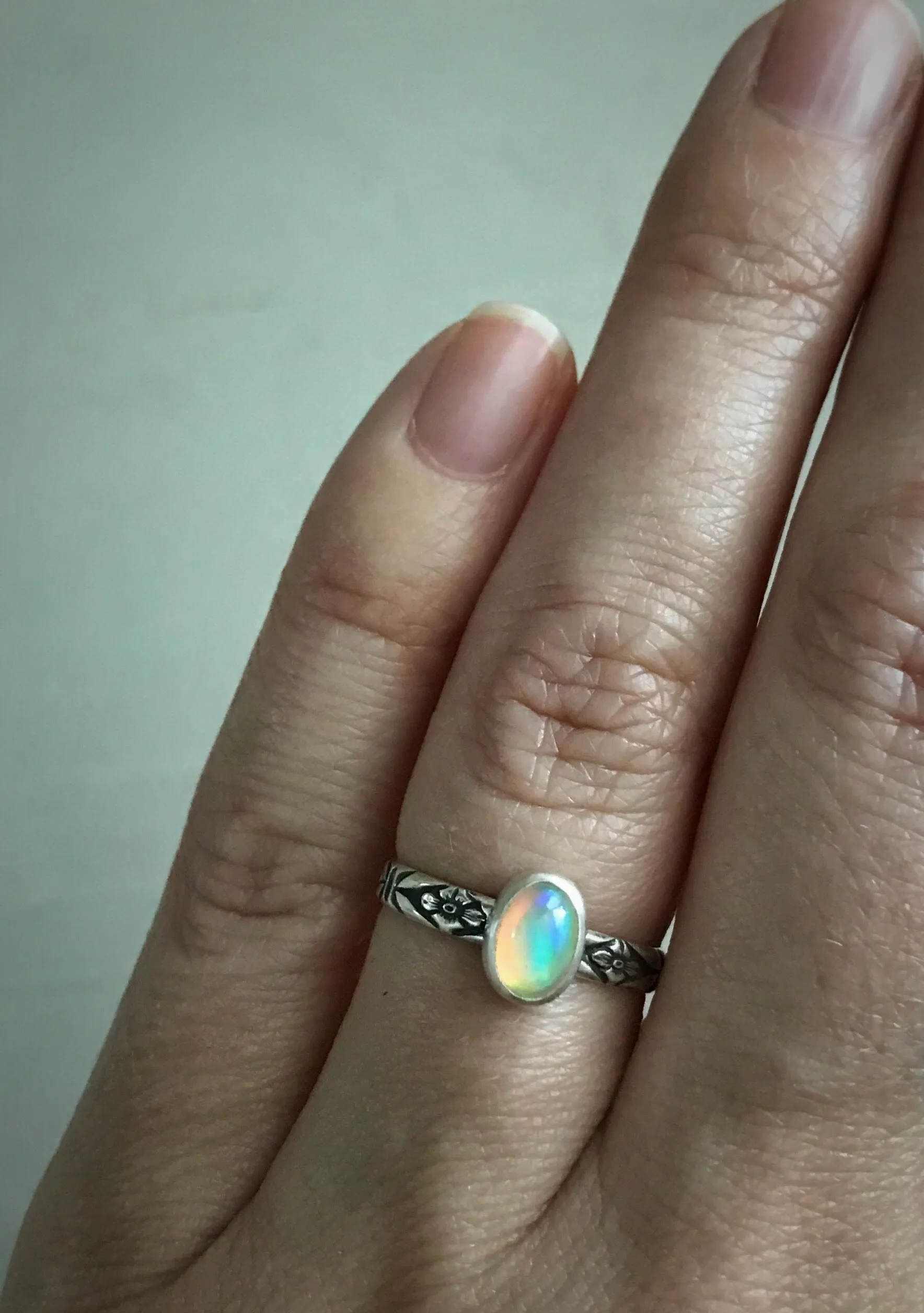 Floral Opal Ring