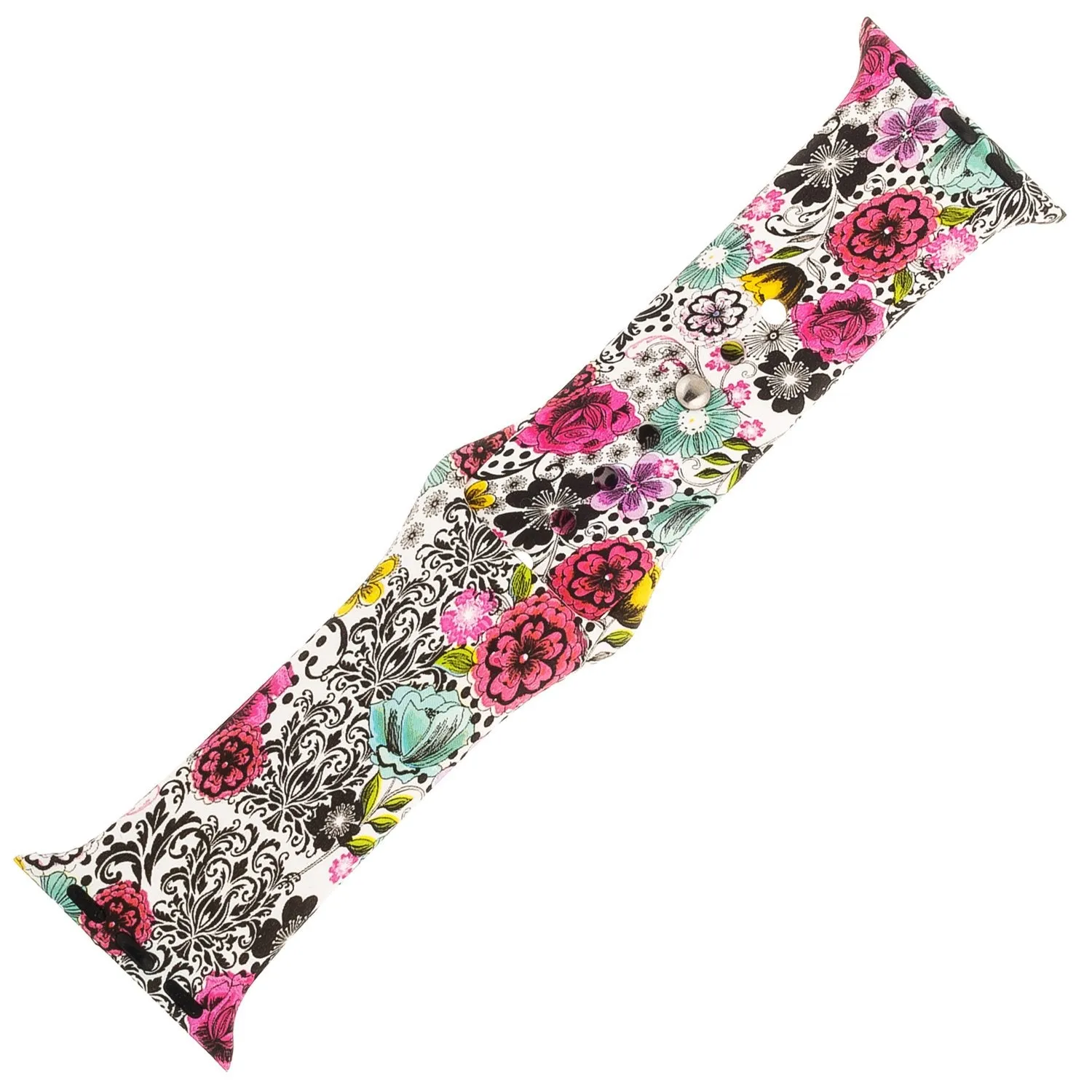 Floral Silicone Sports Watch Band 42mm