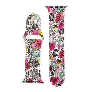 Floral Silicone Sports Watch Band 42mm