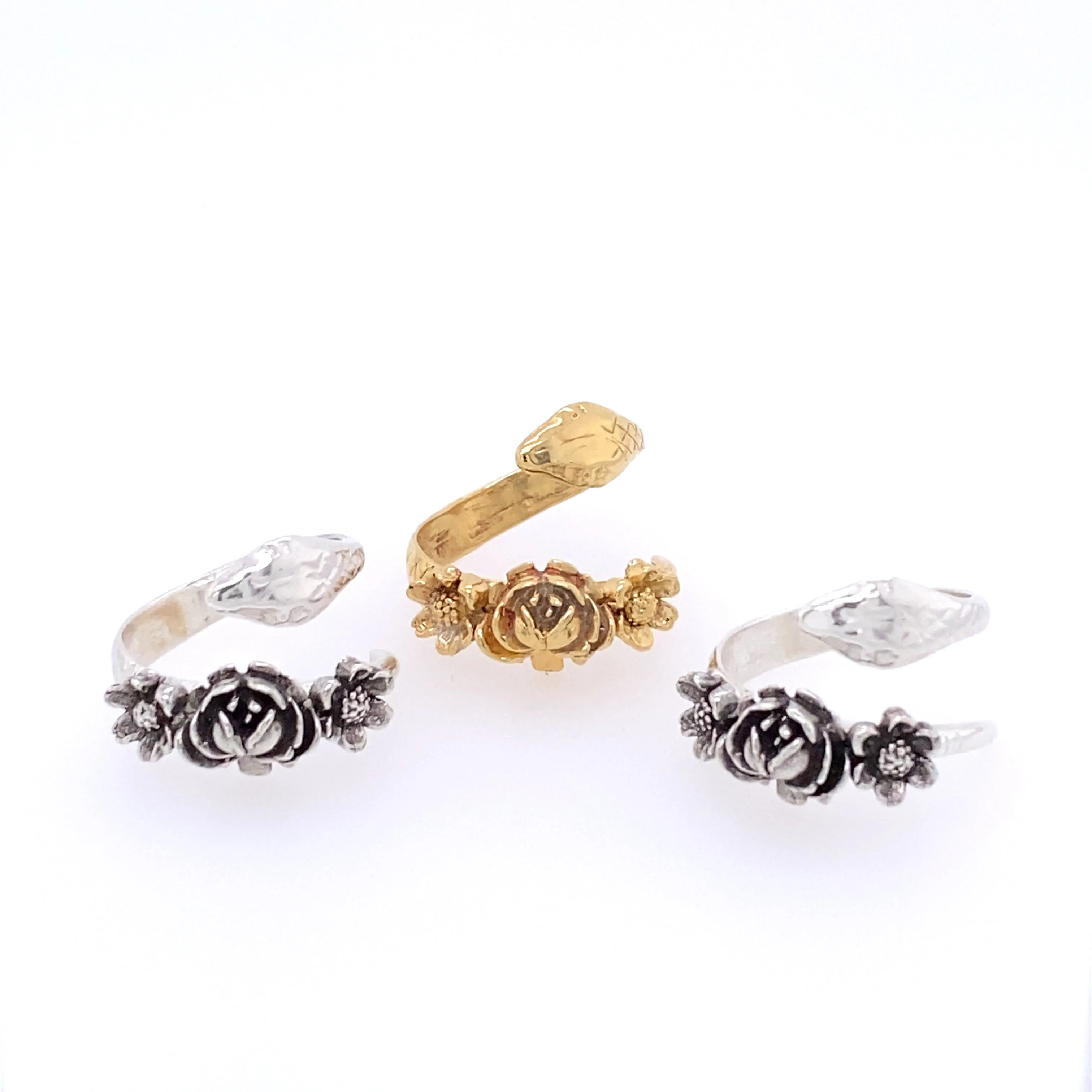 Floral Snake Ring