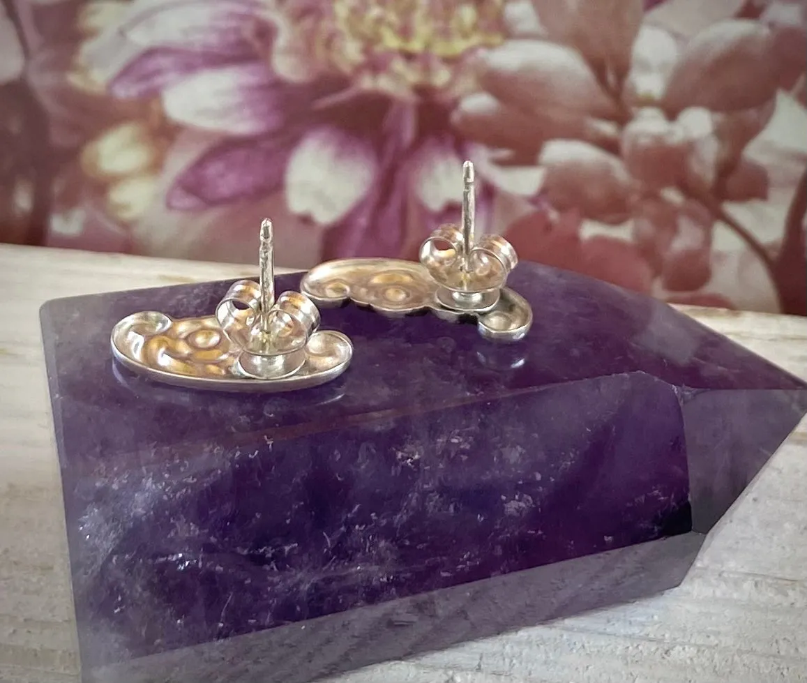 Floral Swirl Stud Earrings