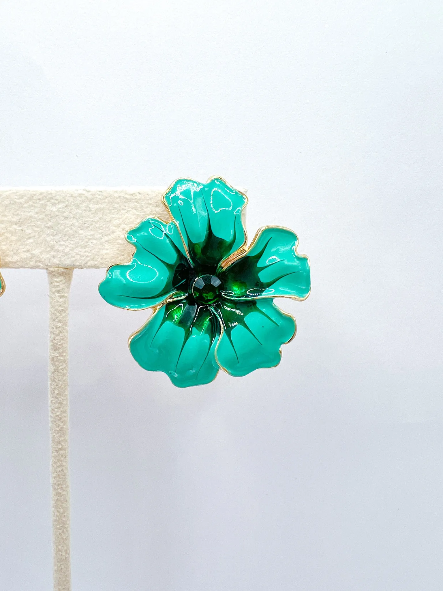 Flower Enamel Stud Earring