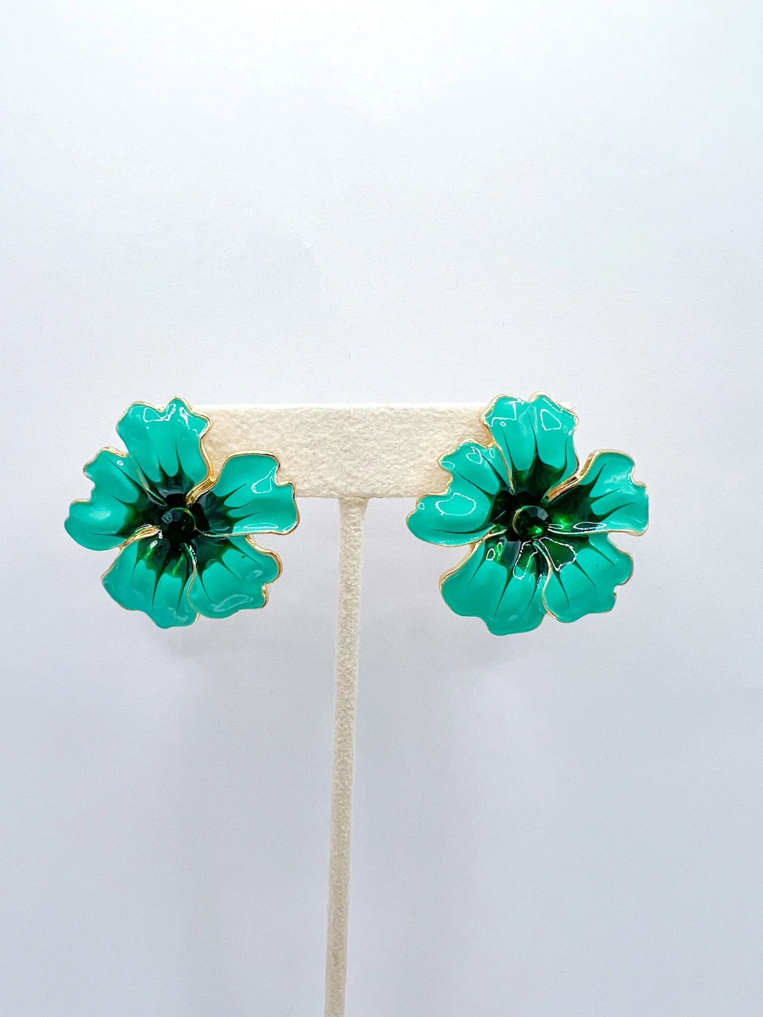 Flower Enamel Stud Earring