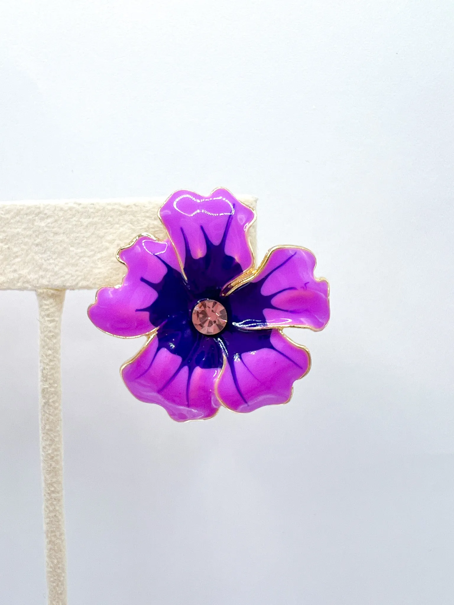 Flower Enamel Stud Earring