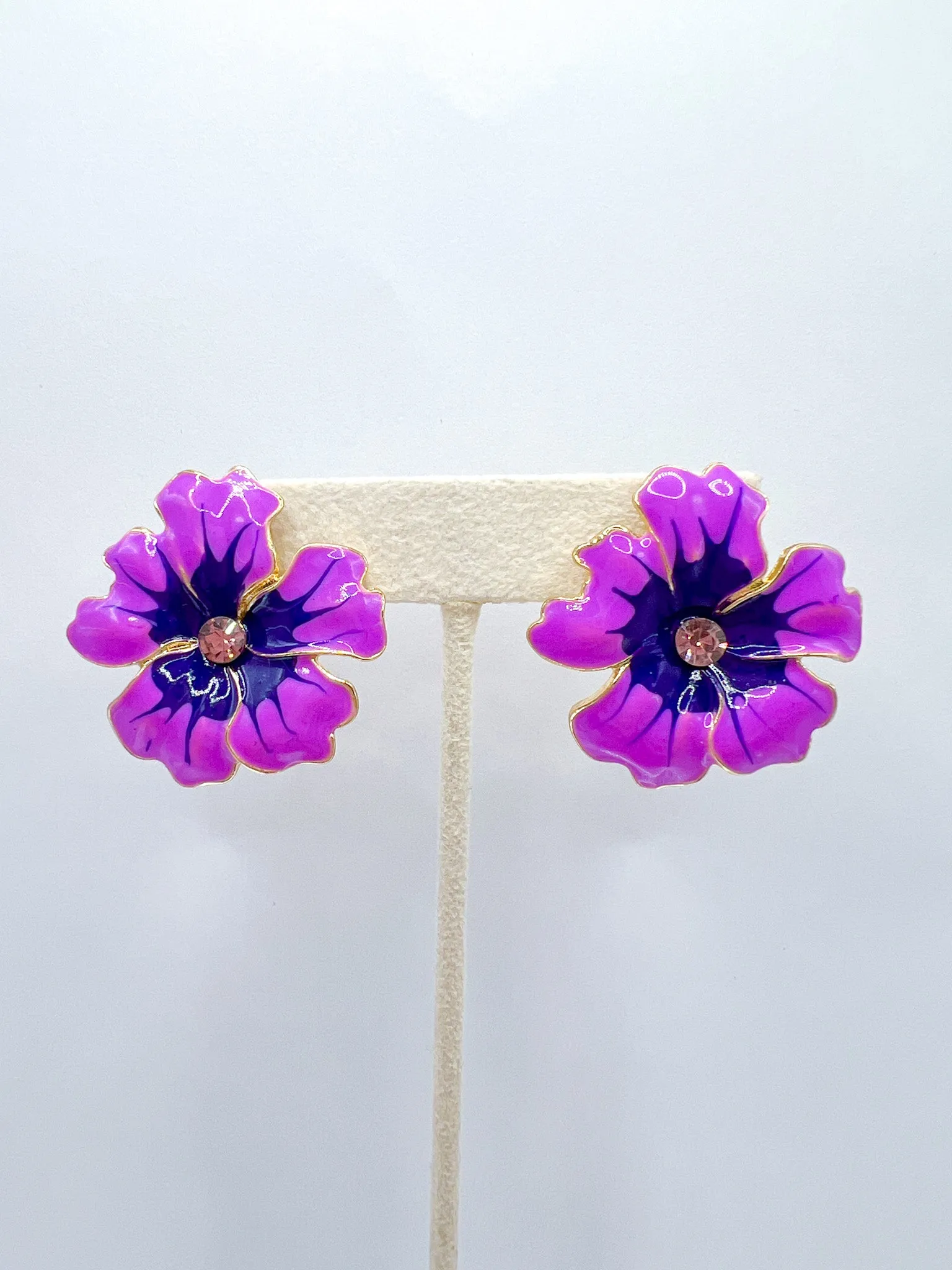 Flower Enamel Stud Earring