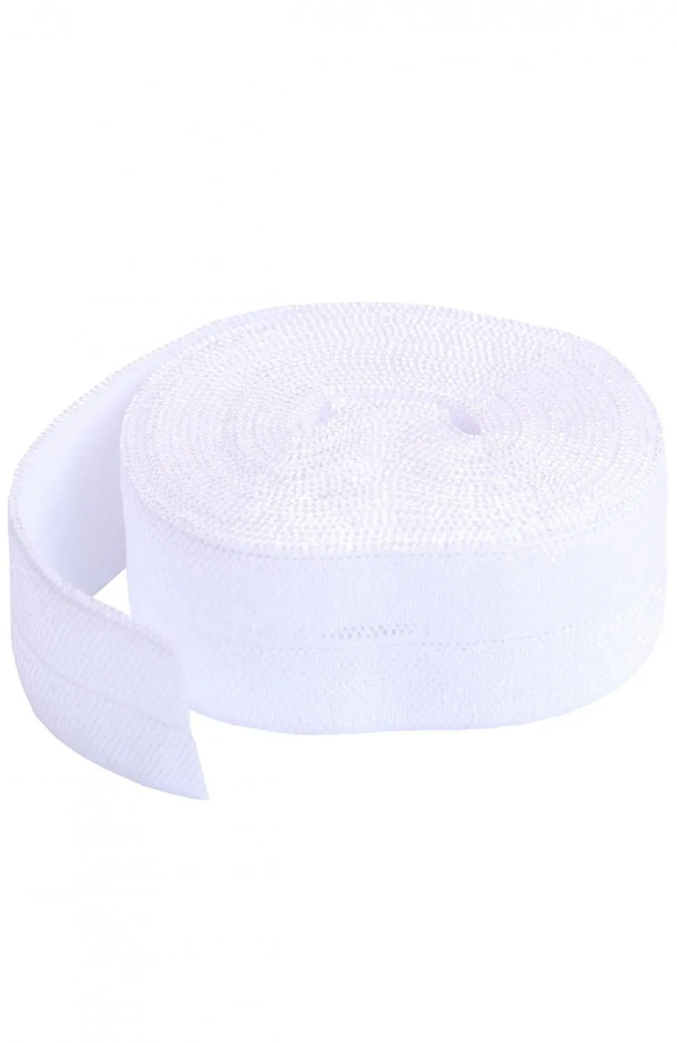 Fold-over Elastic - White