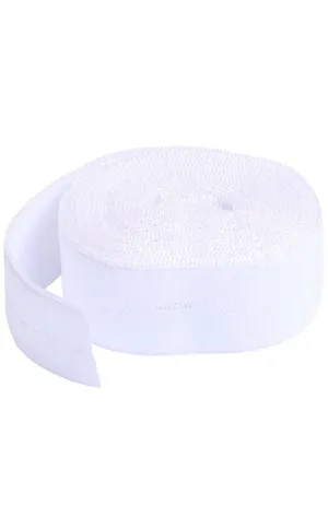 Fold-over Elastic - White