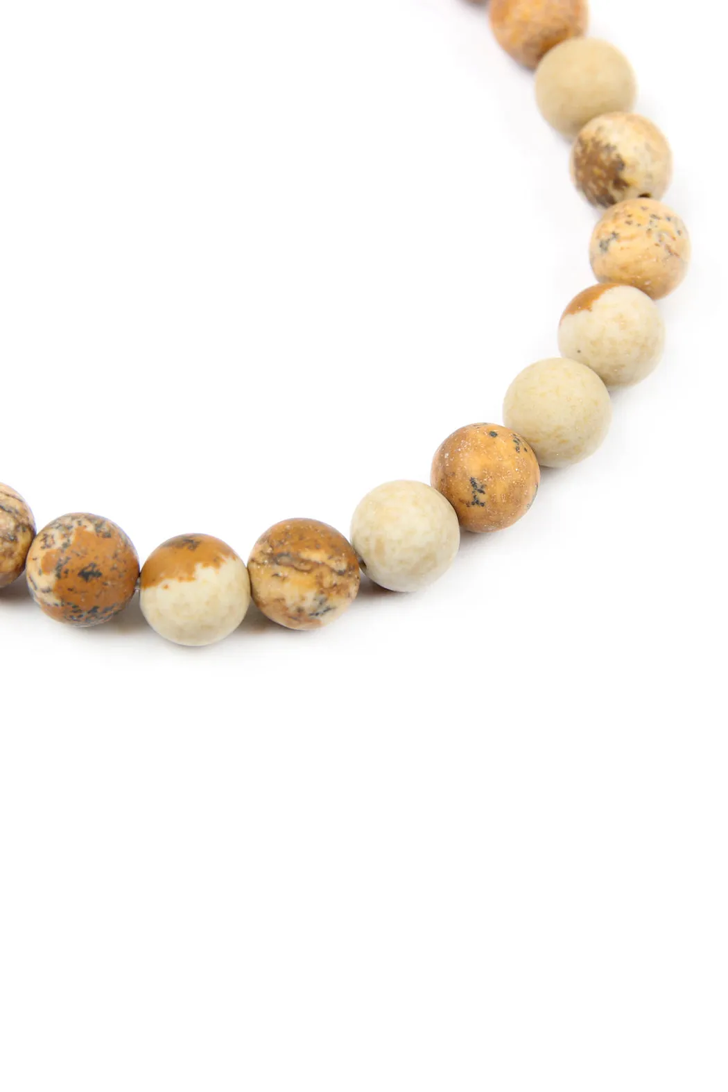 FOLLOW YOUR HEART NATURAL STONE STRETCH BRACELET