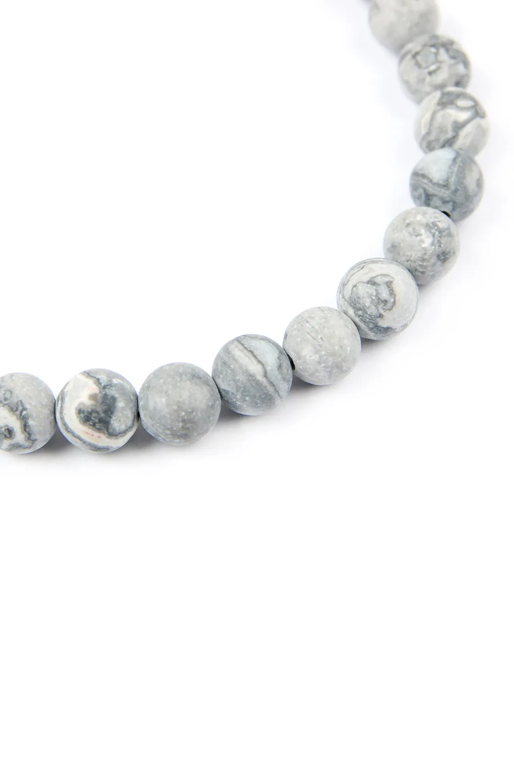 FOLLOW YOUR HEART NATURAL STONE STRETCH BRACELET