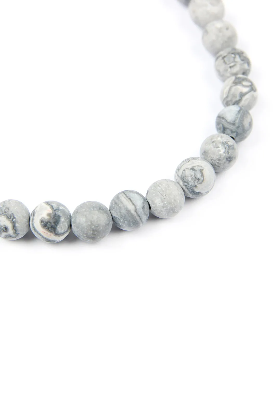 FOLLOW YOUR HEART NATURAL STONE STRETCH BRACELET