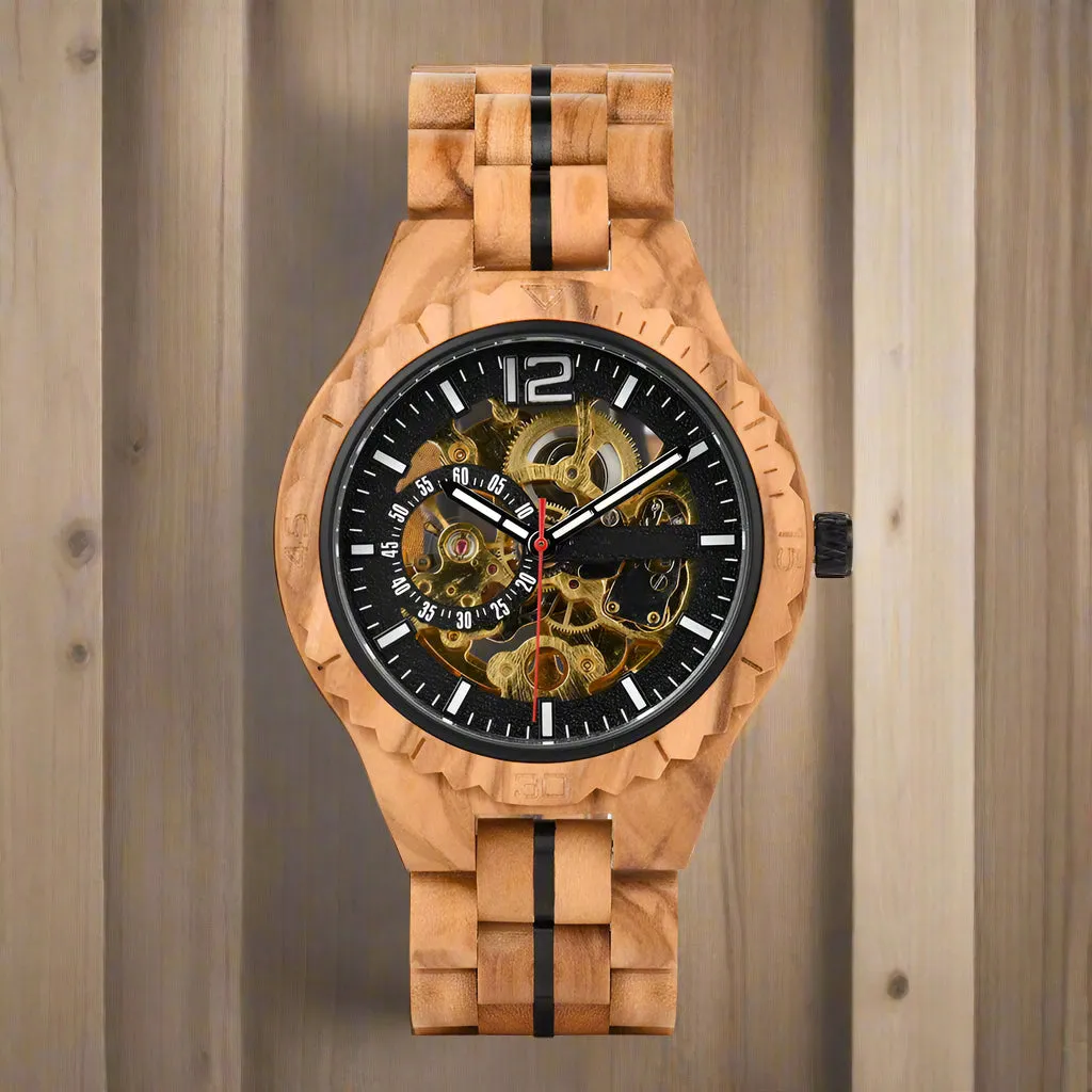 Fully Automatic Wooden Mechanical Watch