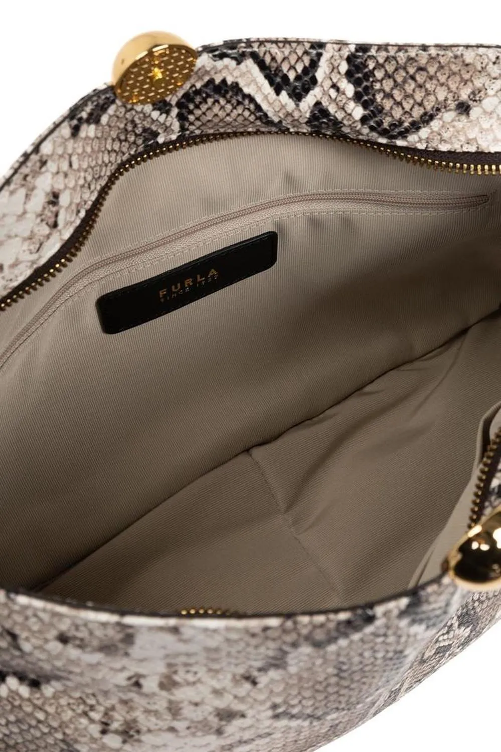 Furla Sfera Medium Embossed Clutch Bag
