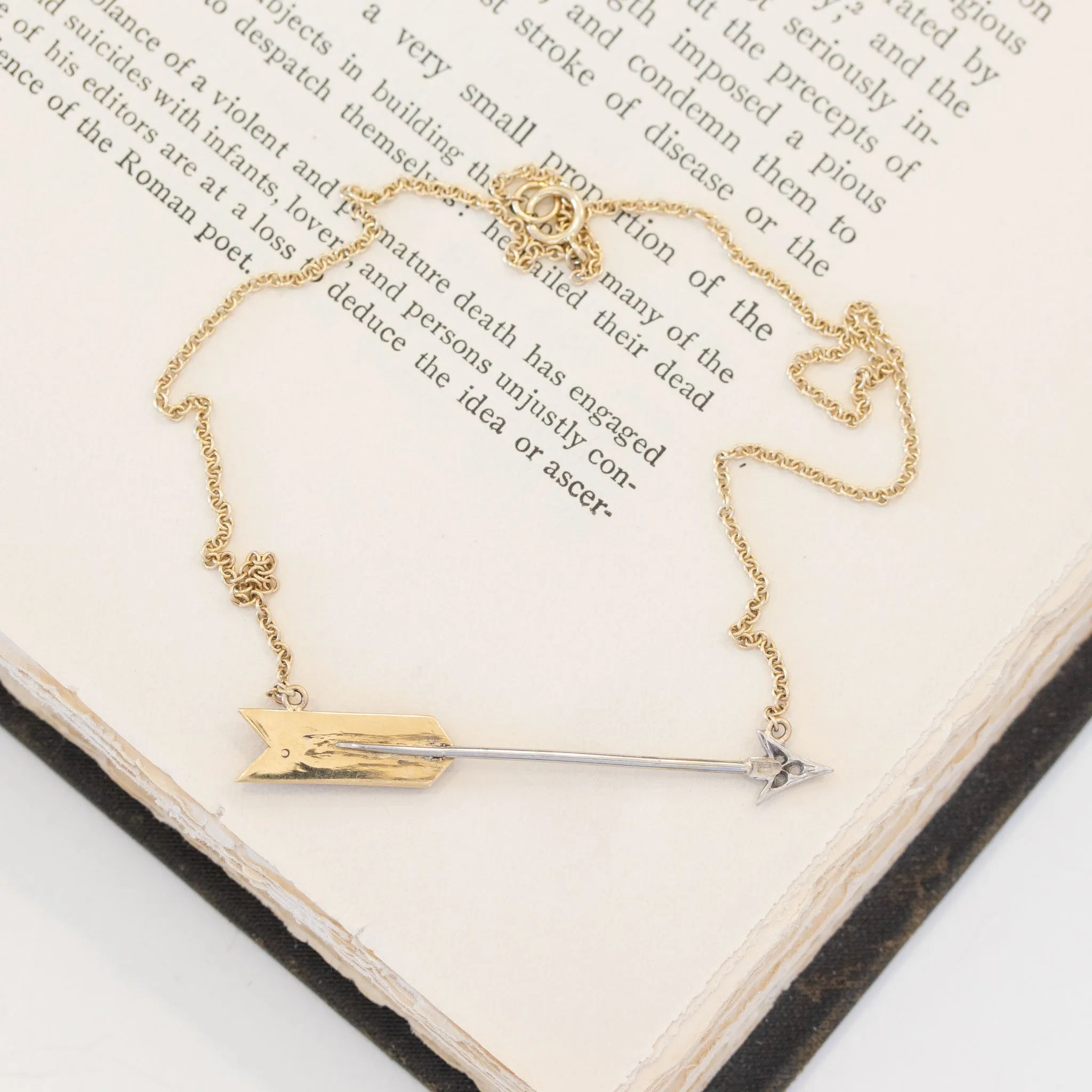 GB, USA Diamond Arrow Pendant