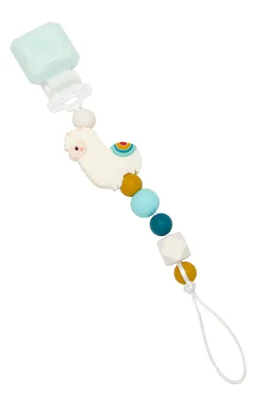 Gem Darling Pacifier Clip - Llama