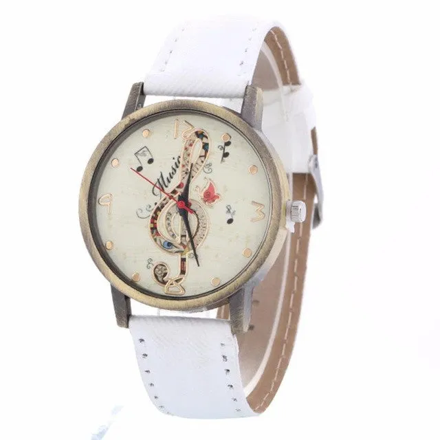 GENVIVIA  Creative Music Note Pattern  Watch