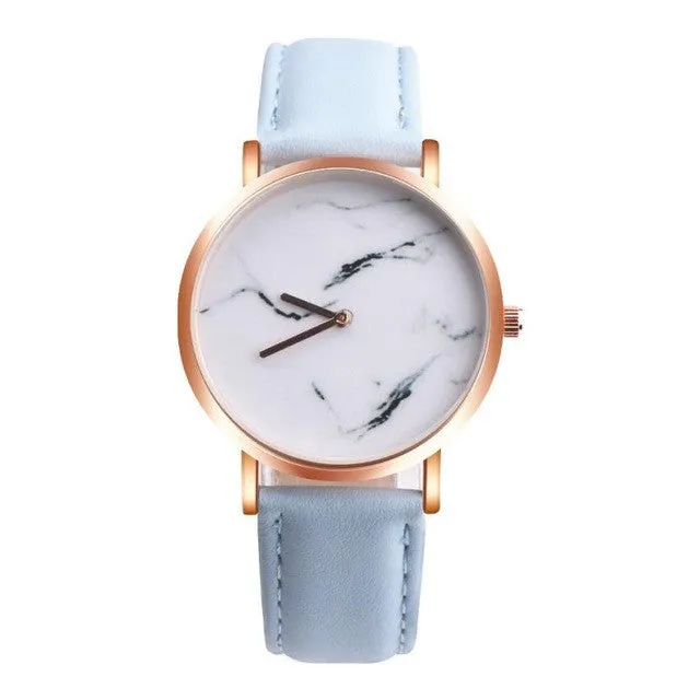 GENVIVIA Marble Surface Stainless Steel Wrist Watch