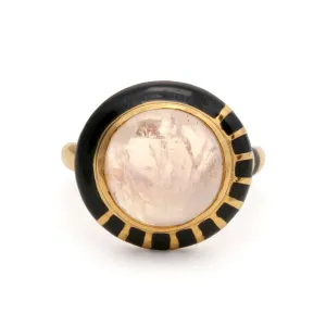 GEO BLACK MOONSTONE RING