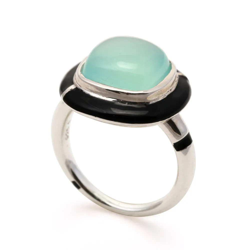 GEO CHALCEDONY RING
