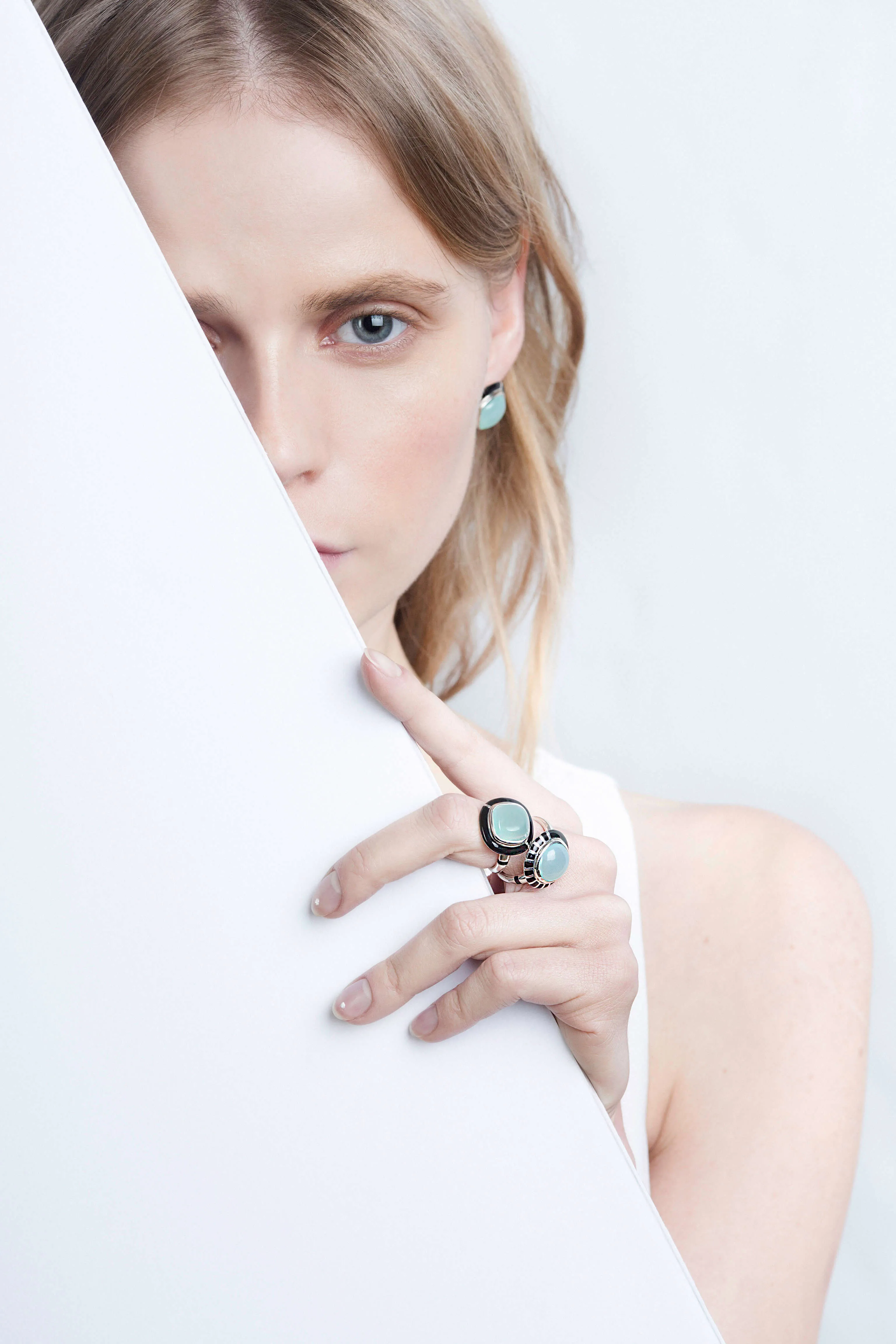 GEO CHALCEDONY RING