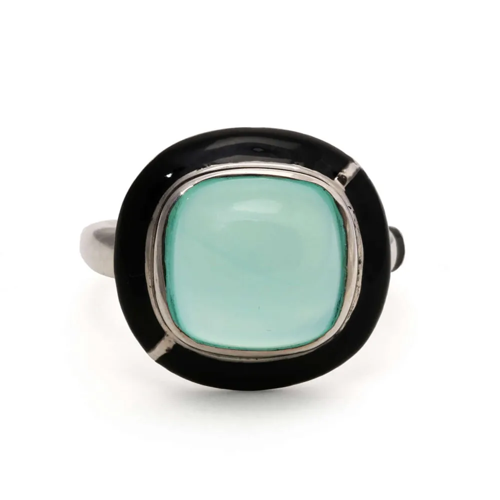 GEO CHALCEDONY RING