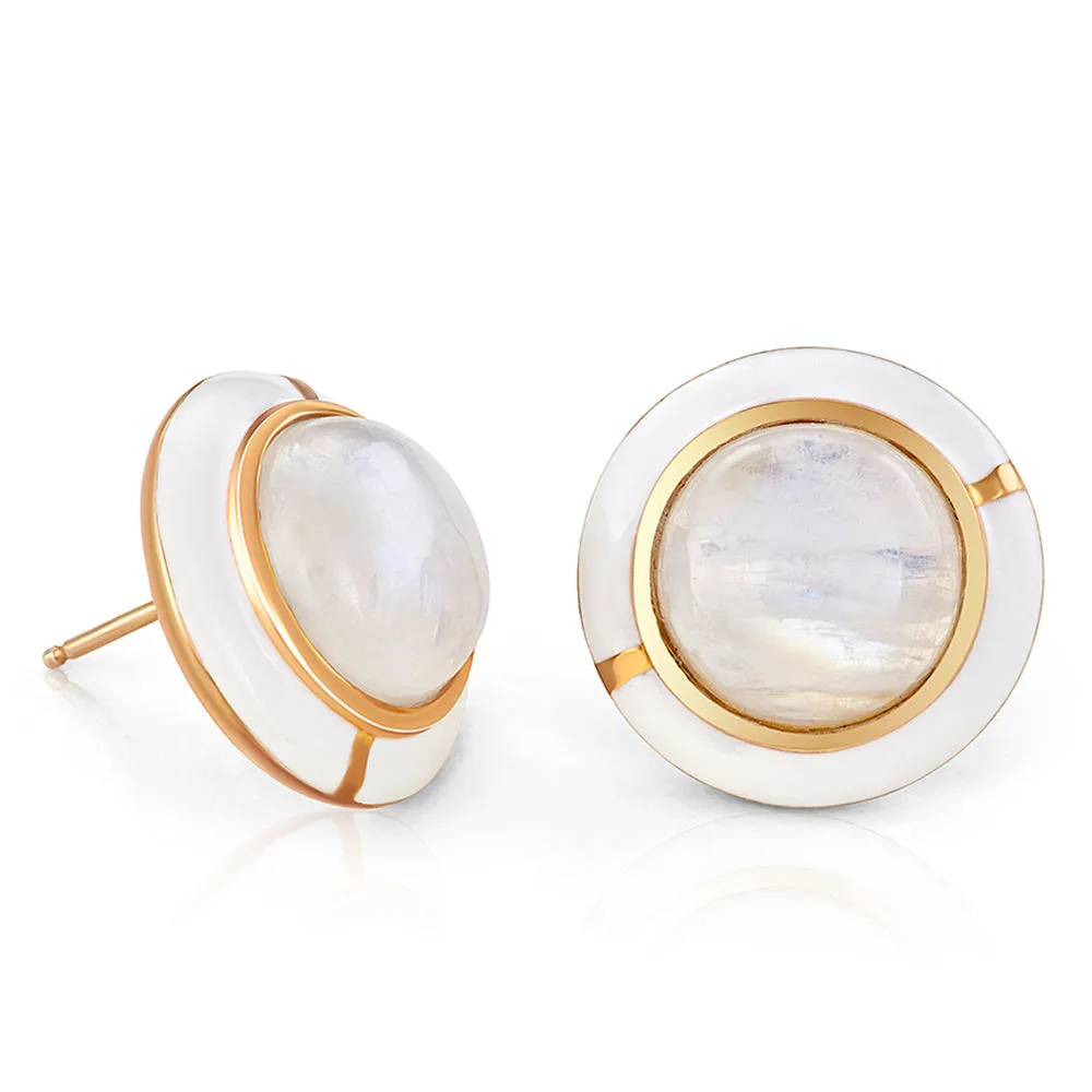 GEO MOONSTONE EARRING