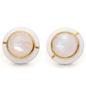 GEO MOONSTONE EARRING