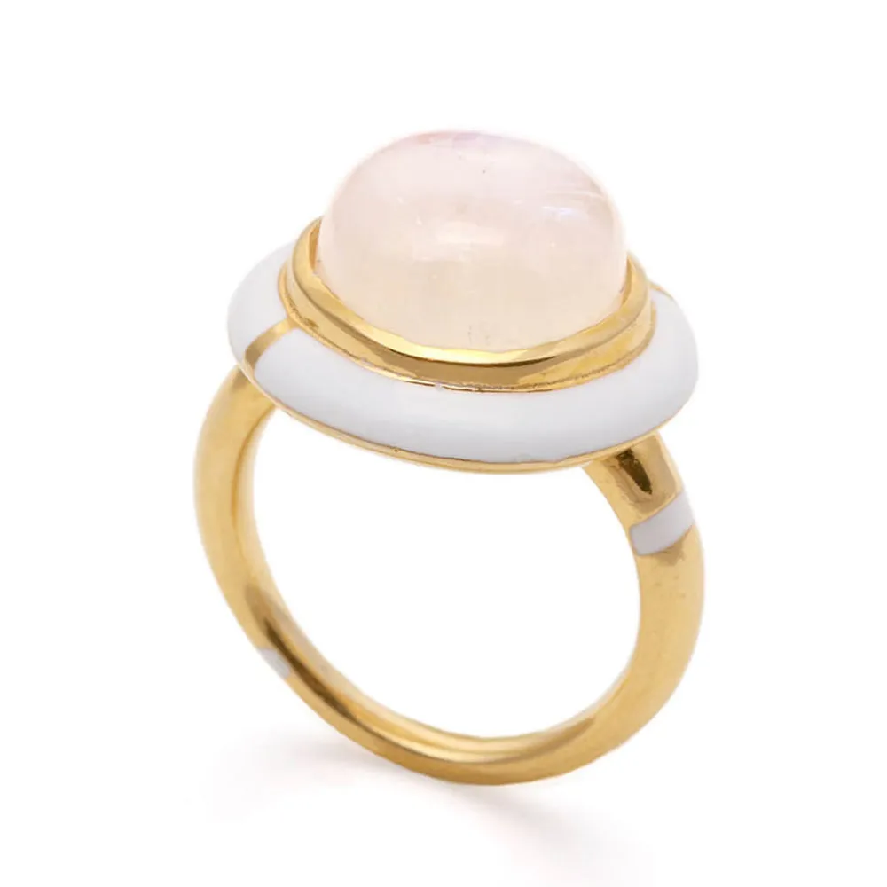 GEO MOONSTONE RING