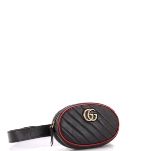GG Marmont Belt Bag Diagonal Quilted Leather