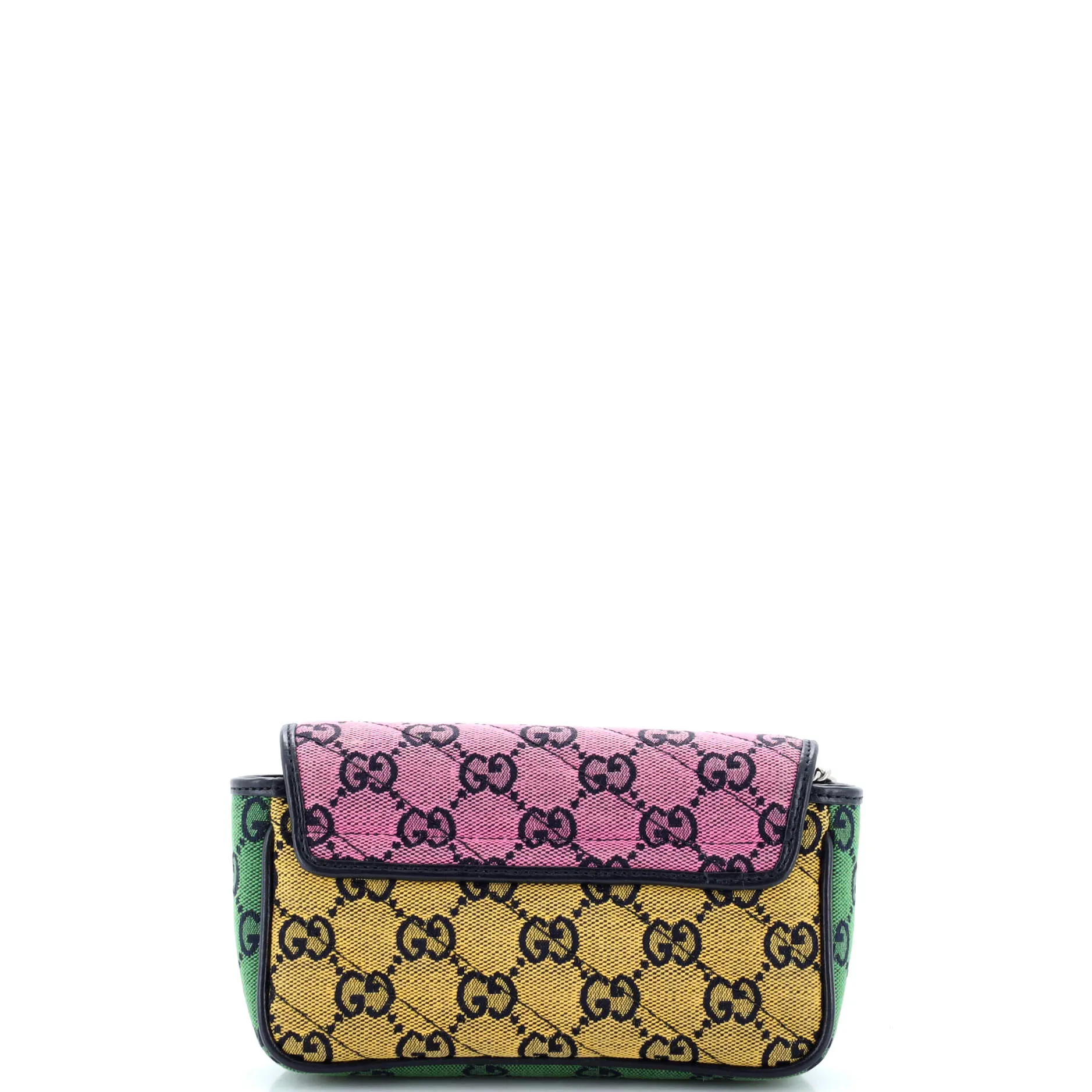 GG Marmont Flap Bag Diagonal Quilted GG Canvas Super Mini