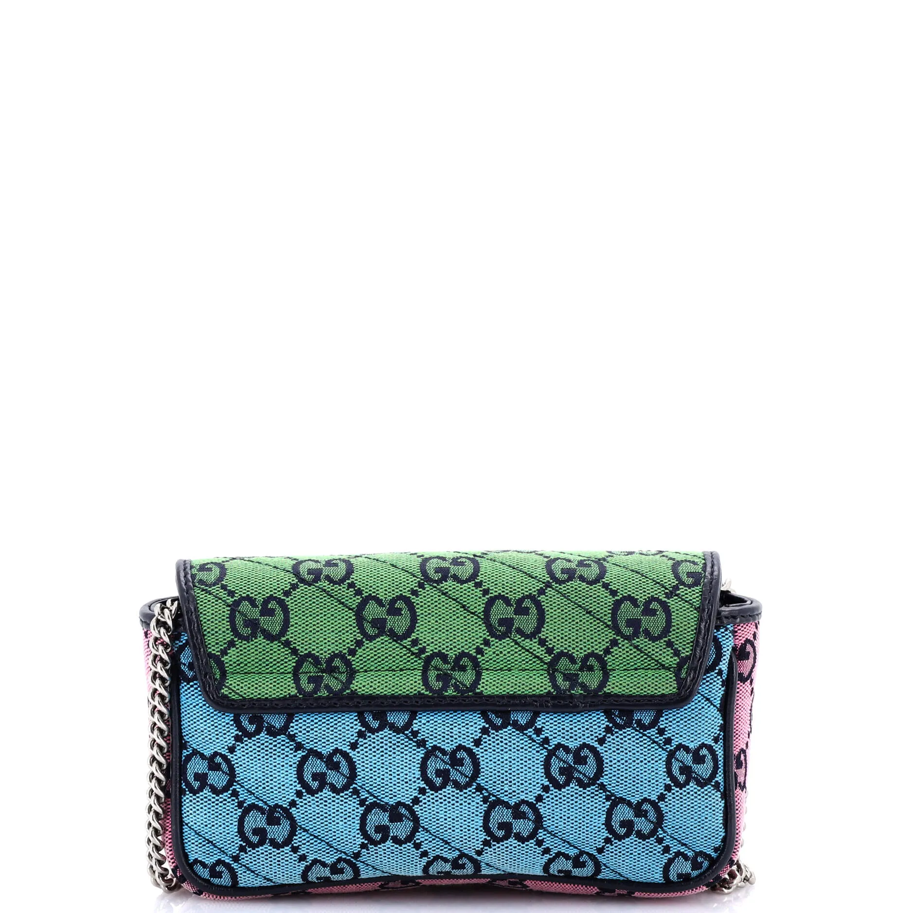 GG Marmont Flap Bag Diagonal Quilted GG Canvas Super Mini