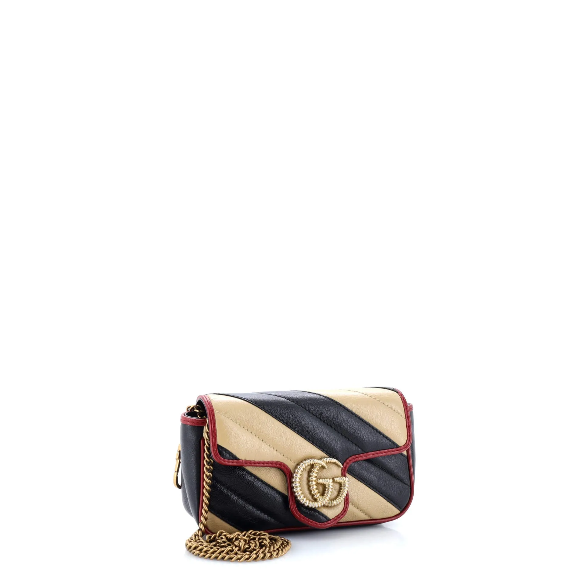GG Marmont Flap Bag Diagonal Quilted Leather Super Mini