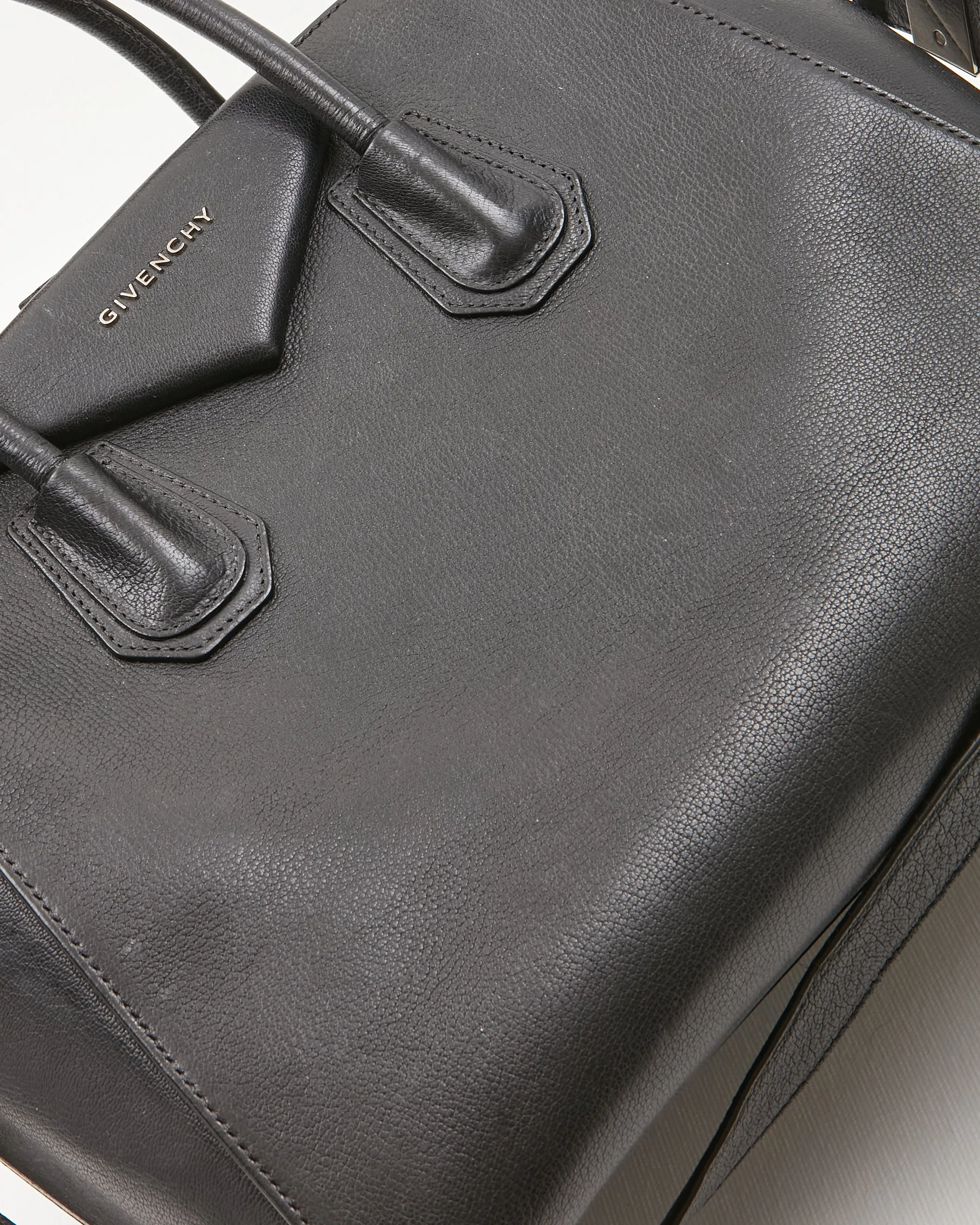 Givenchy Black Grained Leather Medium Antigona Bag