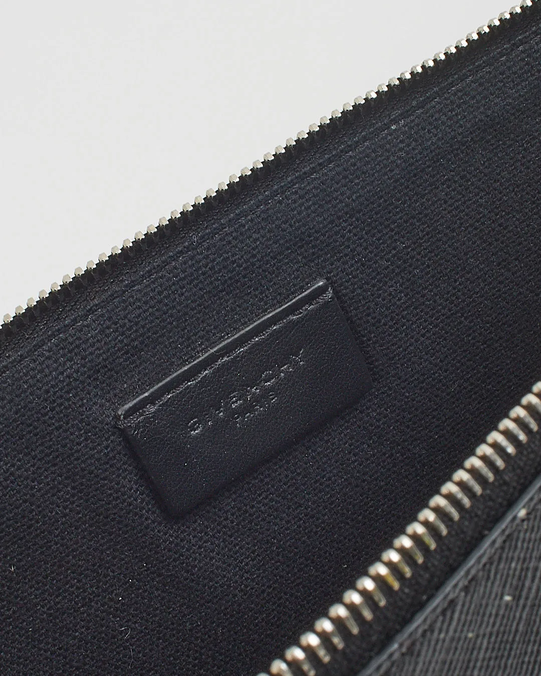 Givenchy Black Leather Paint Splatter Logo Clutch