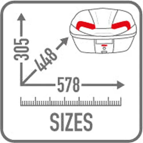 Givi E46N Riviera Monolock Top Box (46 litre)