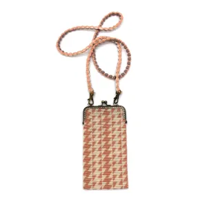 Glass Bead Cell Phone Crossbody Bag - LIGHTNING BOLT ROSE