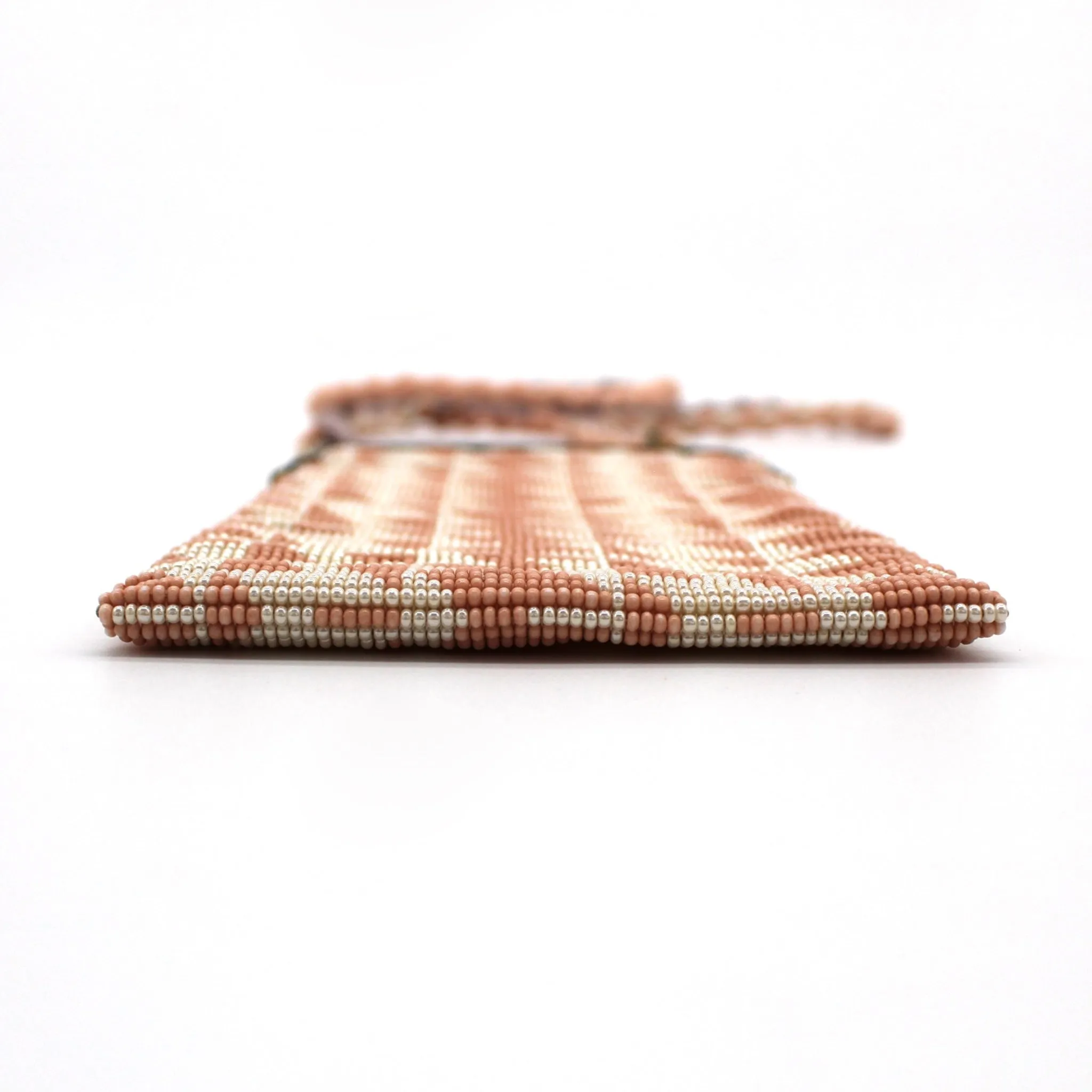Glass Bead Cell Phone Crossbody Bag - LIGHTNING BOLT ROSE