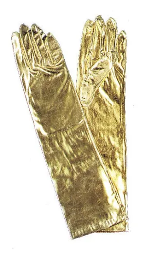 Gloves Elbow Metallic Gold  Costume Accessories