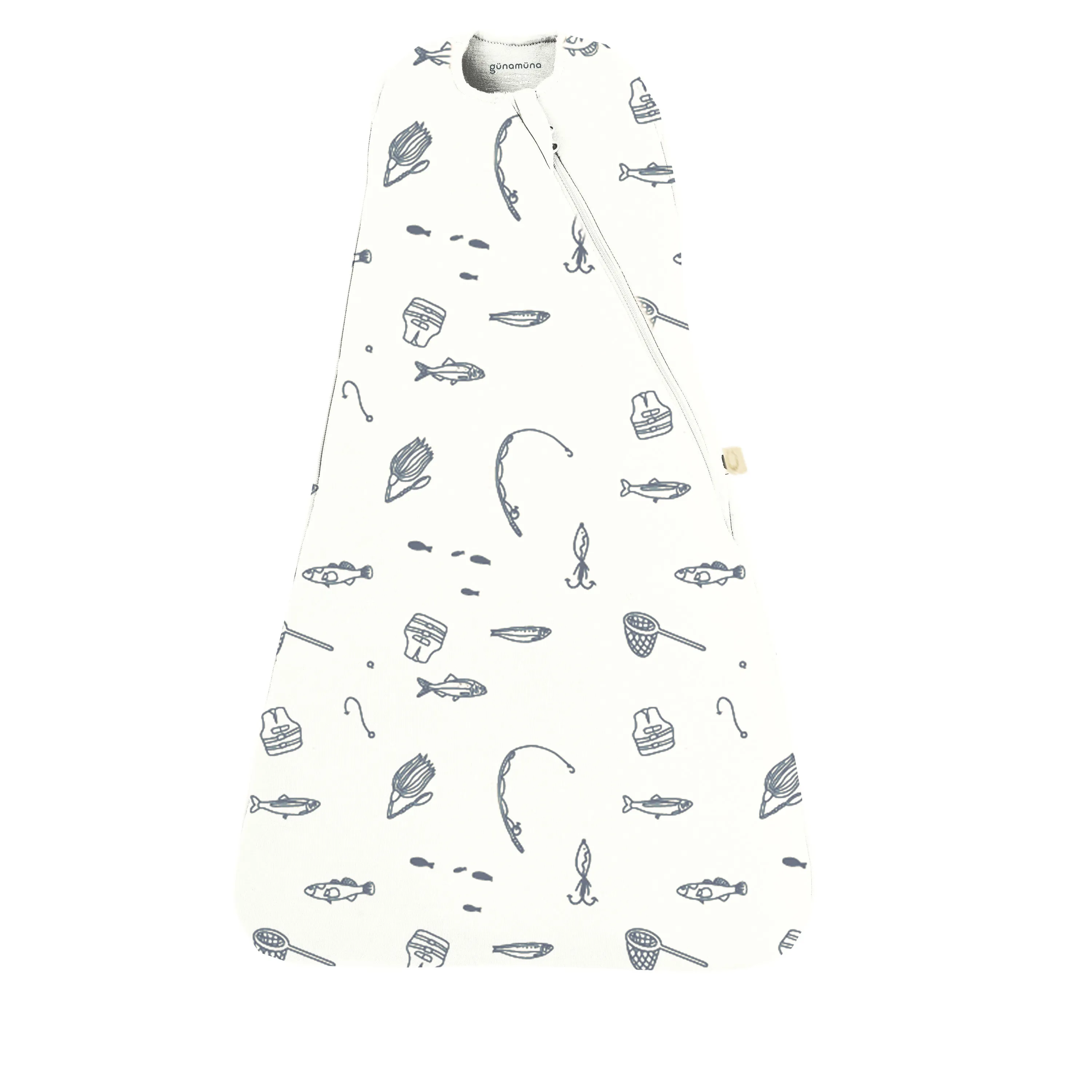 günamüna Swaddle Sleep Sack Duvet Bamboo Fishing 0.5 TOG (Min. of 2, multiples of 2)