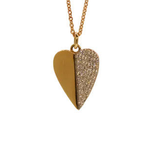 Gold & Diamond Heart Necklace