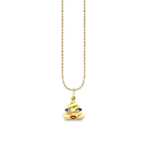 Gold & Diamond Poop Charm