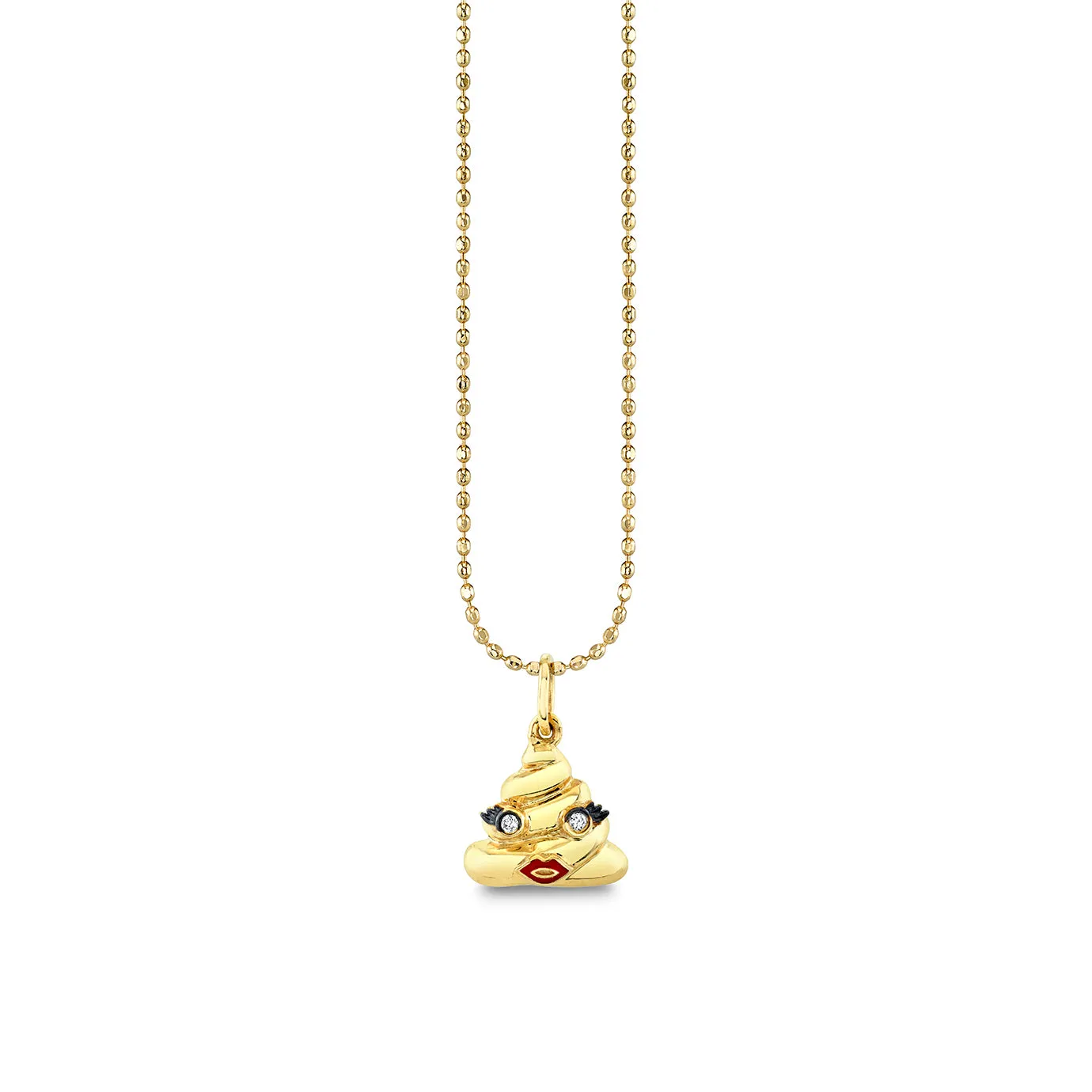 Gold & Diamond Poop Charm