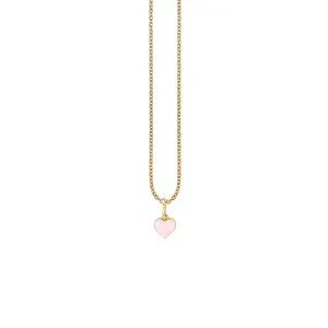 Gold & Enamel Mini Heart Charm