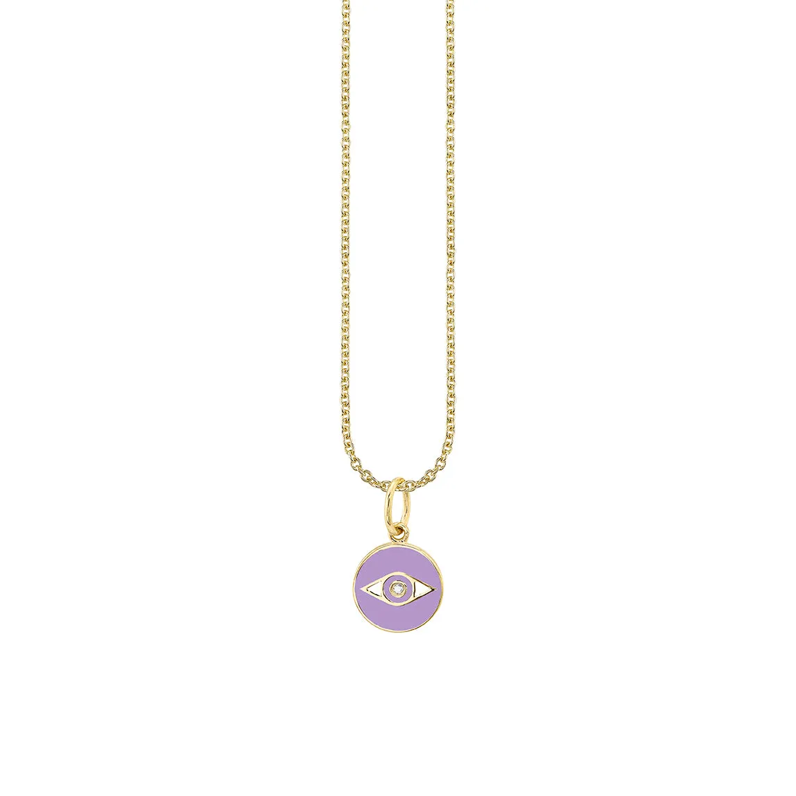 Gold & Enamel Tiny Eye Medallion Charm