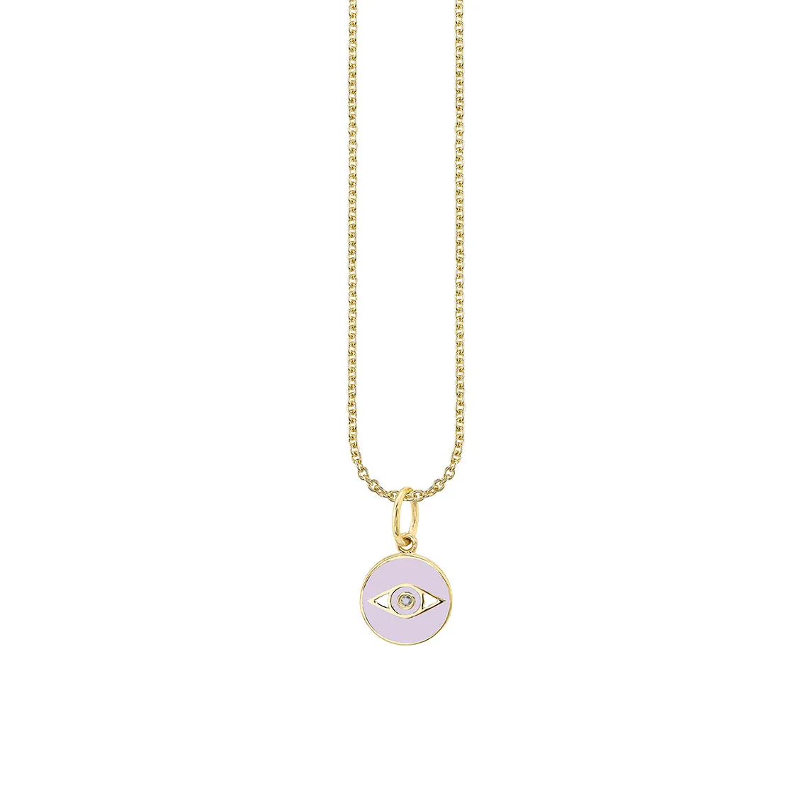 Gold & Enamel Tiny Eye Medallion Charm