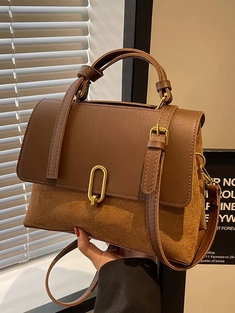 Gold Buckle Small Square Handbag